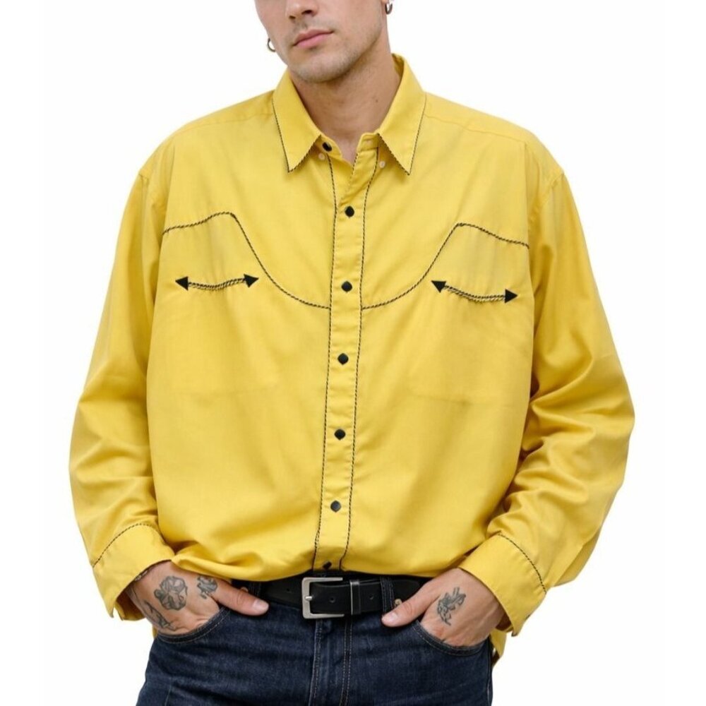 Vintage Panhandle Slim Western Shirt Diamond Snap 1990s